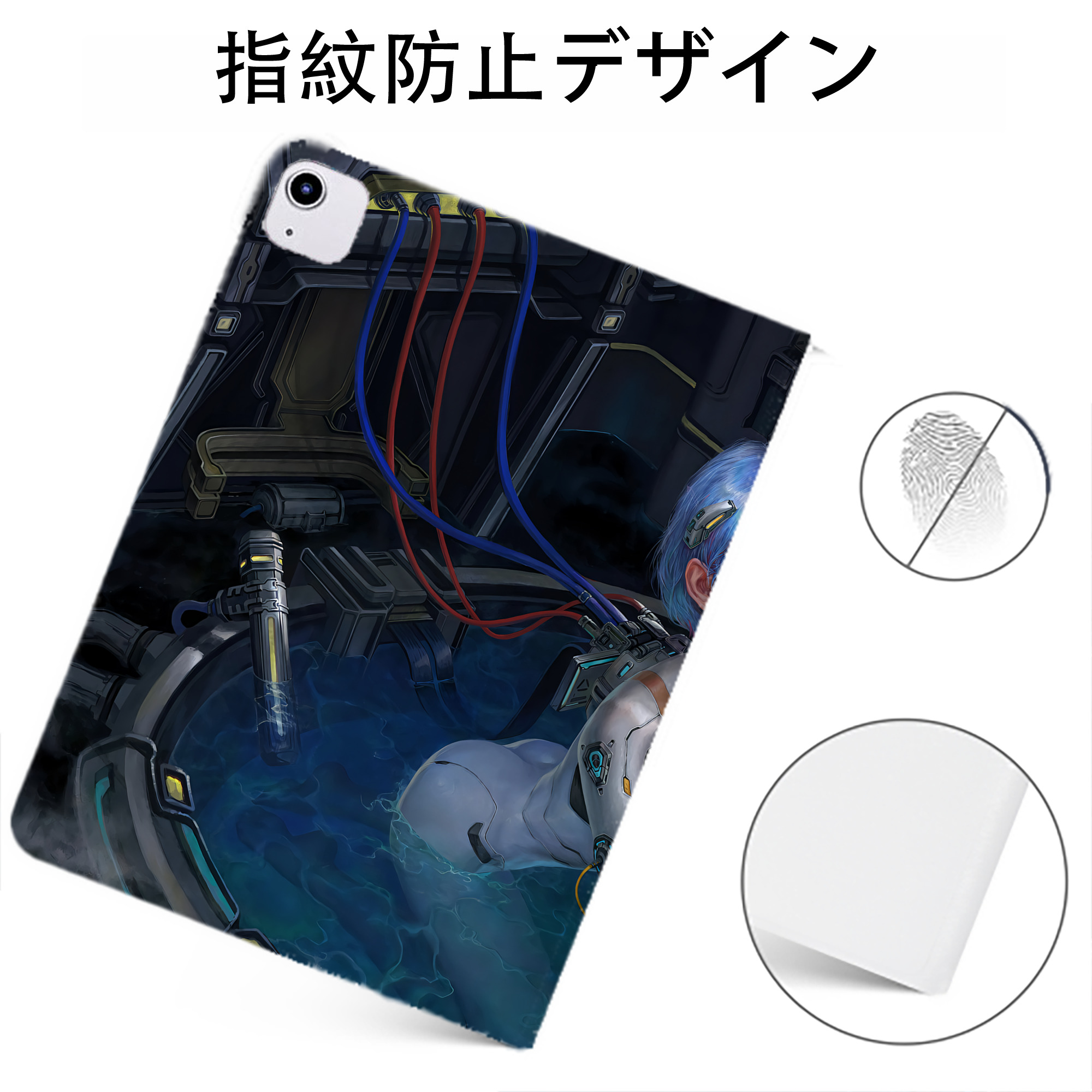 （画像用） EVA 新世紀エヴァンゲリオン IPadケース ペンホルダー付き ブックスタイルデザイン